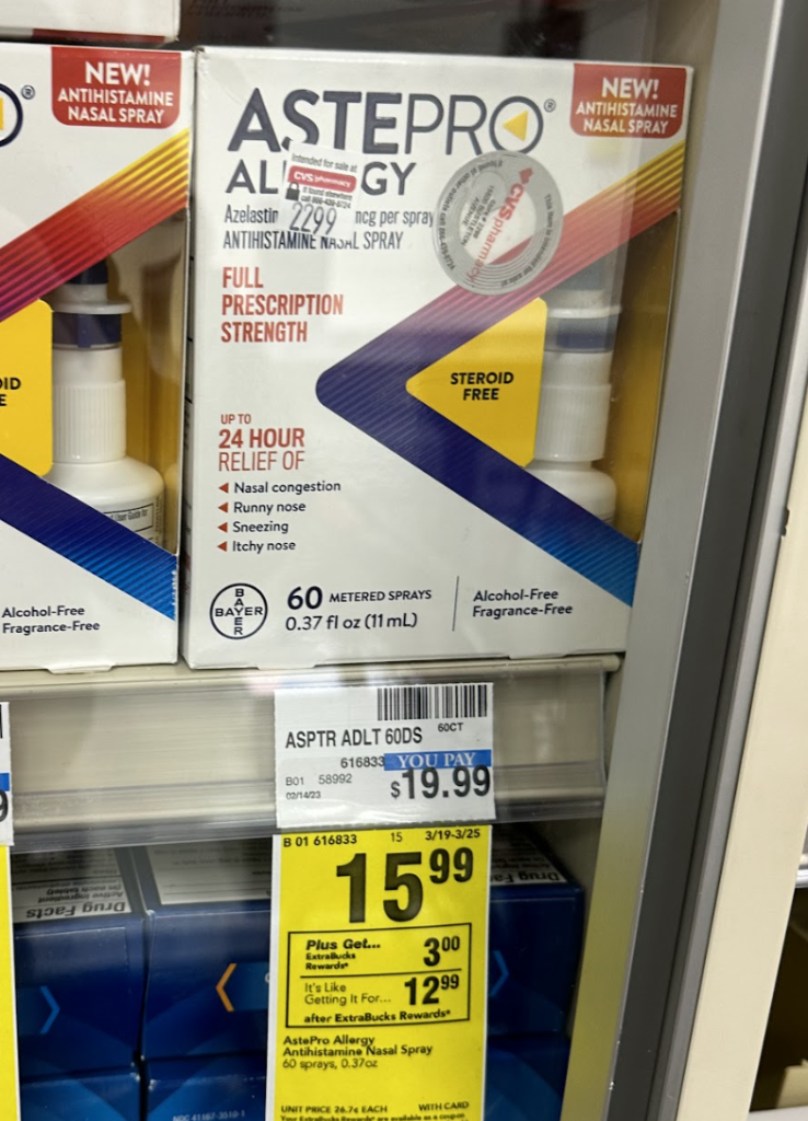 Astepro Allergy Nasal Spray only 3.99 at CVS! Extreme Couponing & Deals