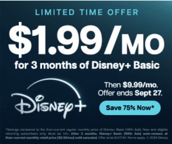 Disney+ for ONLY $1.99 per Month for 3 Months! - Extreme Couponing & Deals
