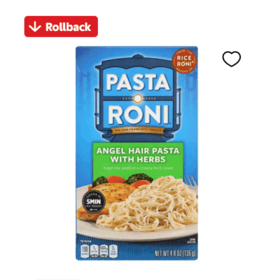 Rice-a-Roni & Pasta Roni only $0.66 each at Walmart