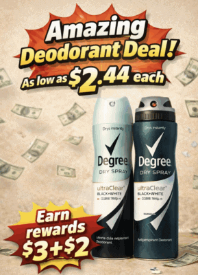 Degree Dry Spray only $2.44 at CVS!