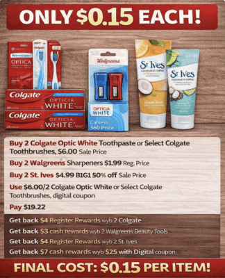 BOOSTER Scenario! As low as $0.15 per item at Walgreens!