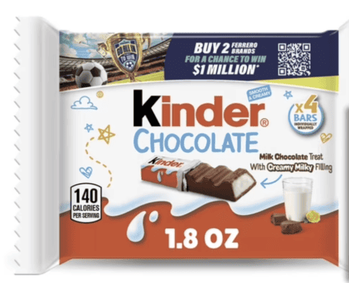 FREE Kinder Chocolate Bar 1.8 oz at Walmart