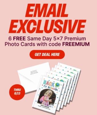 6 FREE 5x7 Photo Cards at Walgreens