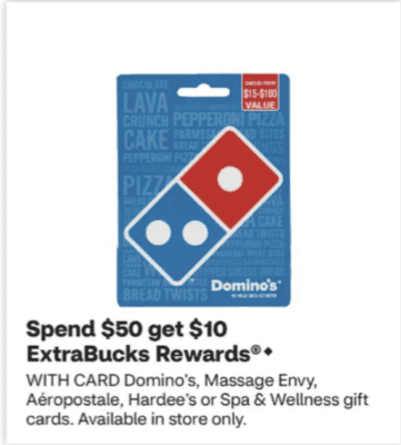 Earn $10 ExtraBucks Rewards When You Spend $50 on Select Gift Cards!