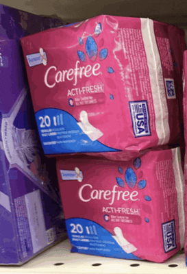 Carefree liners as low as $0.42 each at CVS!