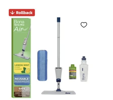 Bona Spray Mop Air Multi-Surface Kit Only $9.97 At Walmart!