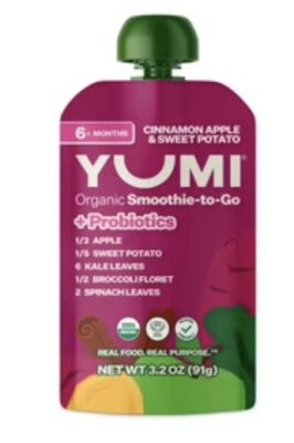 2 FREE Yumi Organic Toddler Smoothie Pouches at Walmart