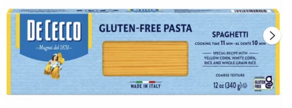 De Cecco Gluten-Free Spaghetti Only $1.99 Each at Walmart (Reg. $4)
