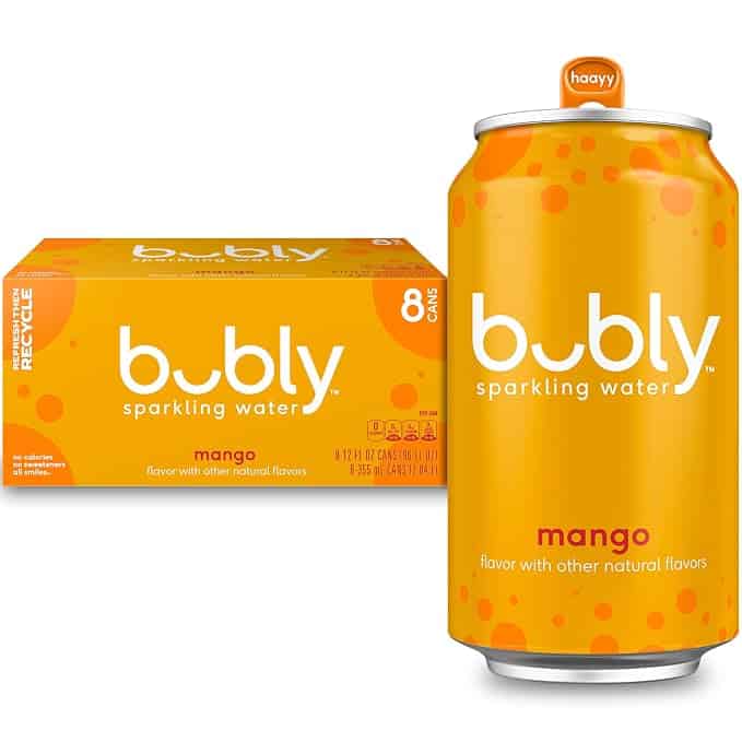 Bubly Mango Sparkling Water eight-pack of 12-ounce cans