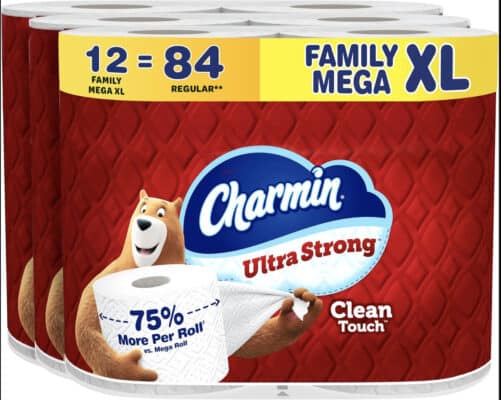 Charmin Ultra Strong Toilet Paper 12 Family Mega XL Rolls