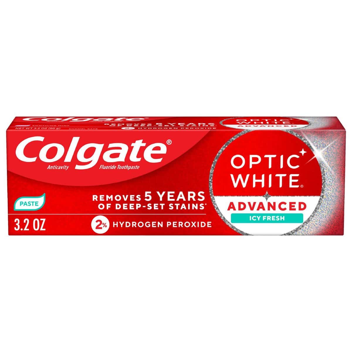 Colgate Optic White Advanced Icy Fresh toothpaste, 3.2 ounces