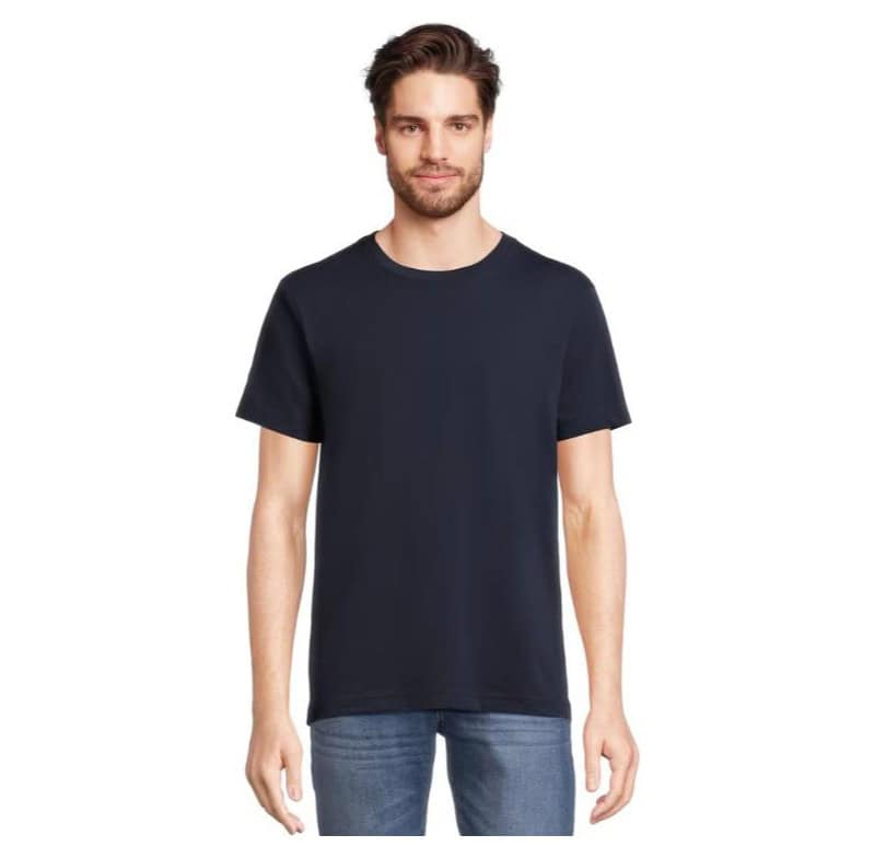 George Men's Crewneck Short Sleeve Tee in Dark Navy