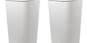 Hefty 13.3 Gallon Touch Lid Trash Can 2 Pack