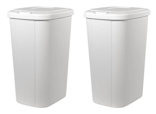 Hefty 13.3 Gallon Touch Lid Trash Can 2 Pack