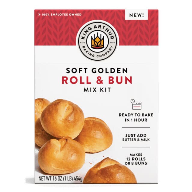 King Arthur Soft Golden Roll and Bun Mix Kit, 16 ounces