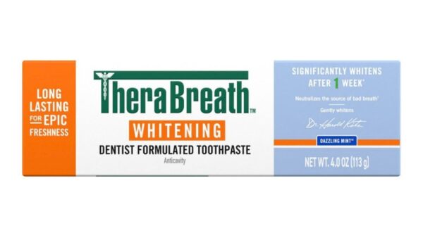 TheraBreath Whitening Toothpaste Dazzling Mint 4 oz